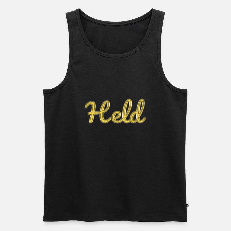 Held - Männer Premium Bio Tank Top - Schwarz