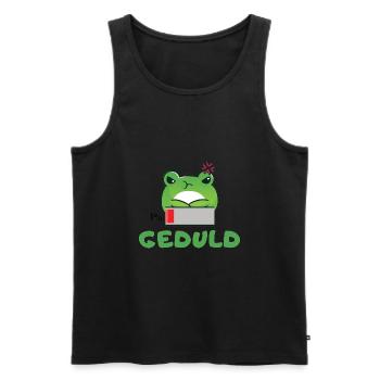1% Geduld gleich ist allesvorbei - Männer Premium Bio Tank Top - Schwarz - Vorne - AI Model Male 178 light (178cm)