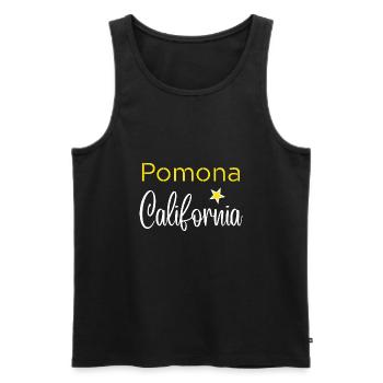 Pomona California - Débardeur bio Premium Homme - noir - Devant - AI Model Male 178 light (178cm)