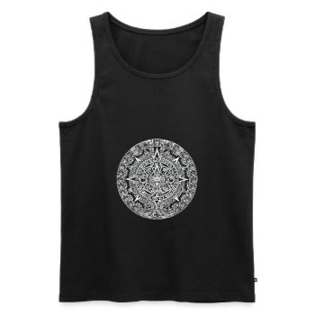 Aztec Aztec circle - Men's Premium Organic Tank Top - black - Front - AI Model Male 178 light (178cm)