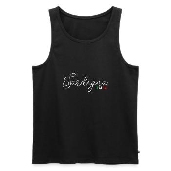 Sardaigne Italie Sardegna Italie île de vacances - Débardeur bio Premium Homme - noir - Devant - Michal (187cm)