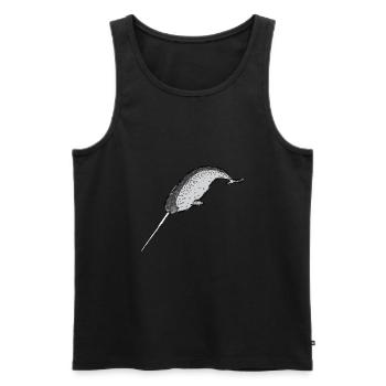 Narwal / Narwhal Design I - Débardeur bio Premium Homme - noir - Devant - AI Model Male 178 light (178cm)