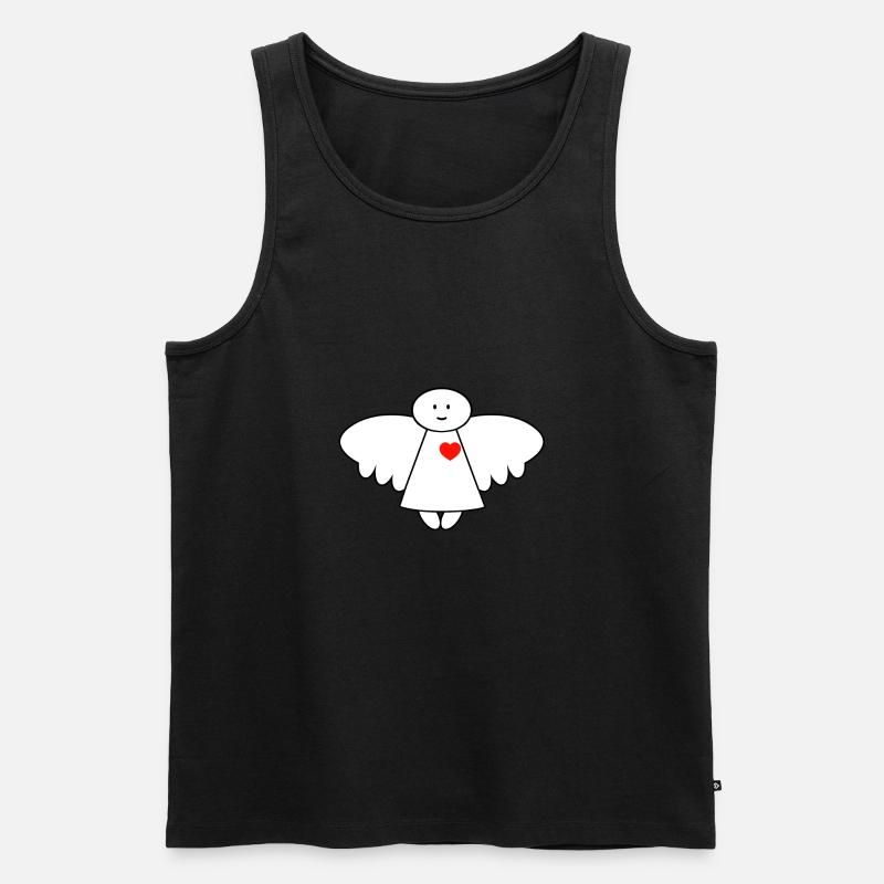 Schutzengel - Männer Premium Bio Tank Top - Schwarz