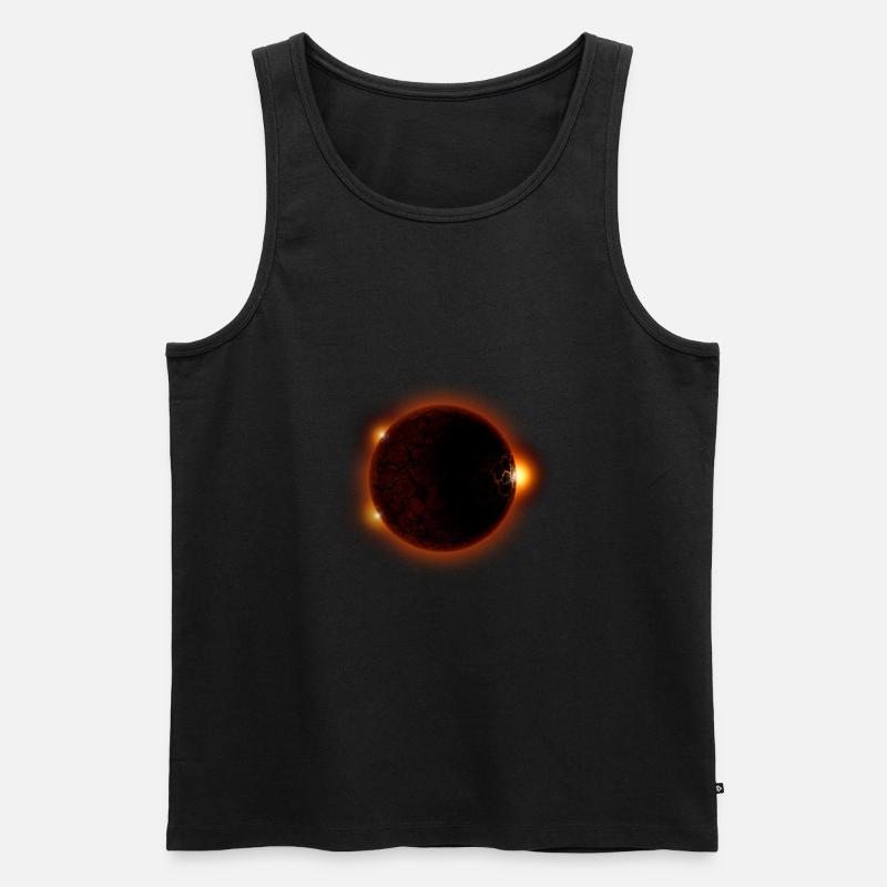 Solar eclipse - solar eclipse - Men's Premium Organic Tank Top - black