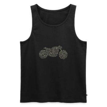 Biker stopfen Cafe Racer - Männer Premium Bio Tank Top - Schwarz - Vorne - AI Model Male 178 light (178cm)