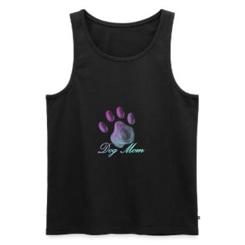 Chien maman - Débardeur bio Premium Homme - noir - Devant - AI Model Male 178 light (178cm)