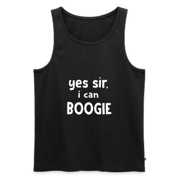 yes sir i can boogie - Men's Premium Organic Tank Top - black - Front - AI Model Male 178 light (178cm)