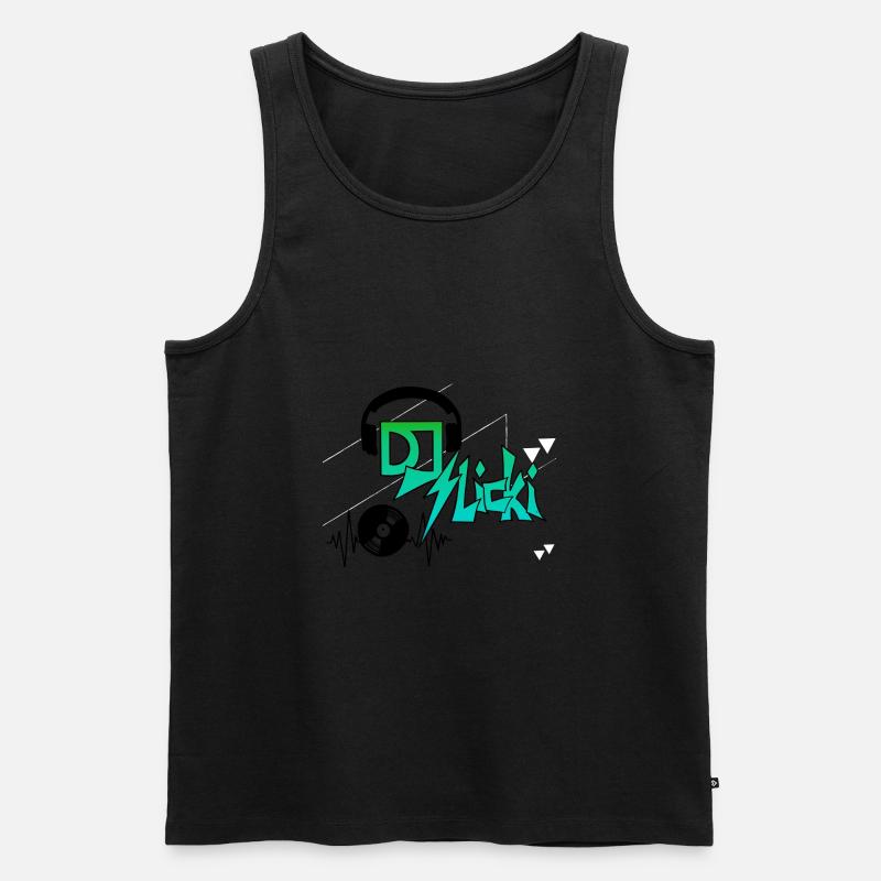 slicki logo - Männer Premium Bio Tank Top - Schwarz