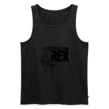 Polkasaurus Rex Styrian Harmonica Gift - Men's Premium Organic Tank Top - black - Front - Michal (187cm)
