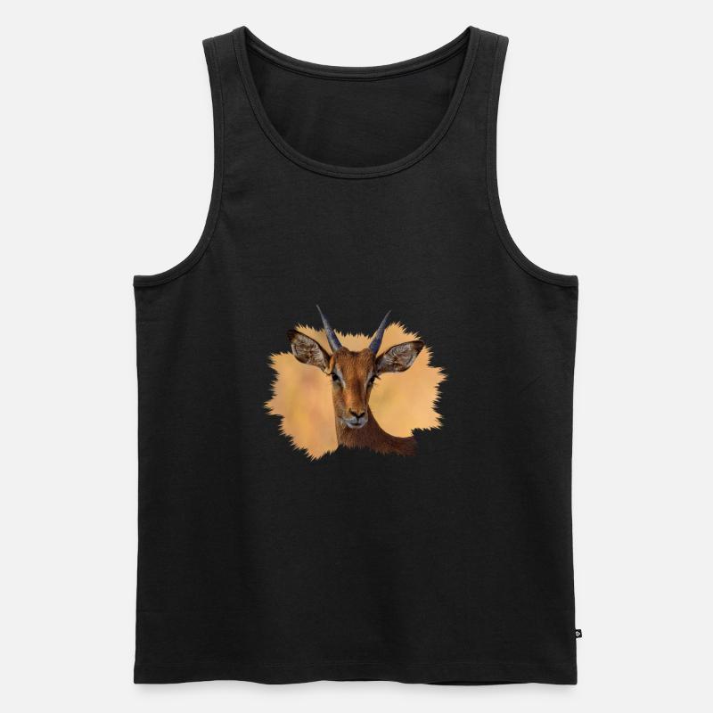 Impala - Männer Premium Bio Tank Top - Schwarz