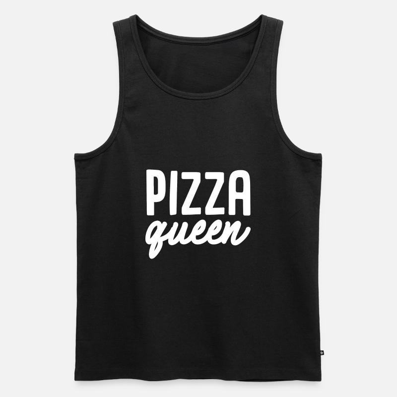 Pizza Queen - Männer Premium Bio Tank Top - Schwarz