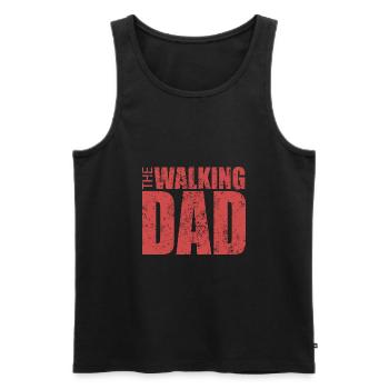 The Walking Dad / fête des pères - Débardeur bio Premium Homme - noir - Devant - AI Model Male 178 light (178cm)