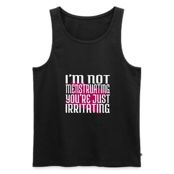 sexy social movement womens march womens face - Men's Premium Organic Tank Top - black - Front - AI Model Male 178 light (178cm)