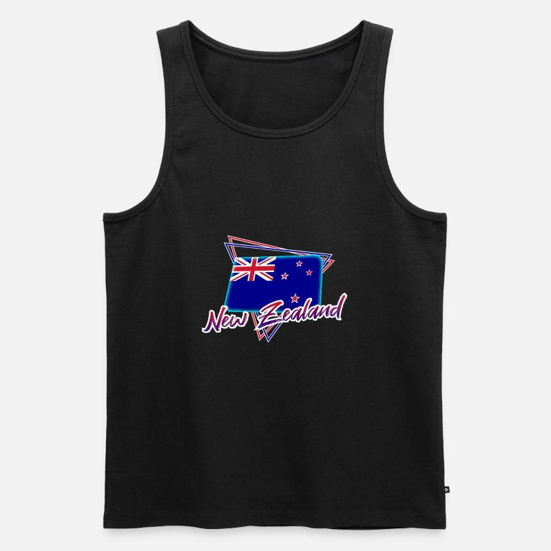 Neuseeland - Männer Premium Bio Tank Top - Schwarz