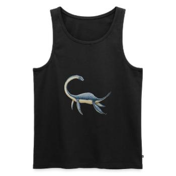 Dinosaur Plesiosaurus - Men's Premium Organic Tank Top - black - Front - AI Model Male 178 light (178cm)