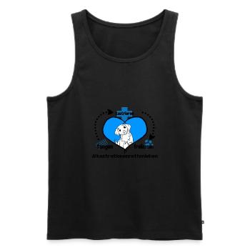 Tierschutz-Spendenaktion - Männer Premium Bio Tank Top - Schwarz - Vorne - Michal (187cm)