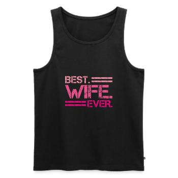 Meilleure idée de cadeau pour femme de tous les temps - Débardeur bio Premium Homme - noir - Devant - AI Model Male 178 light (178cm)