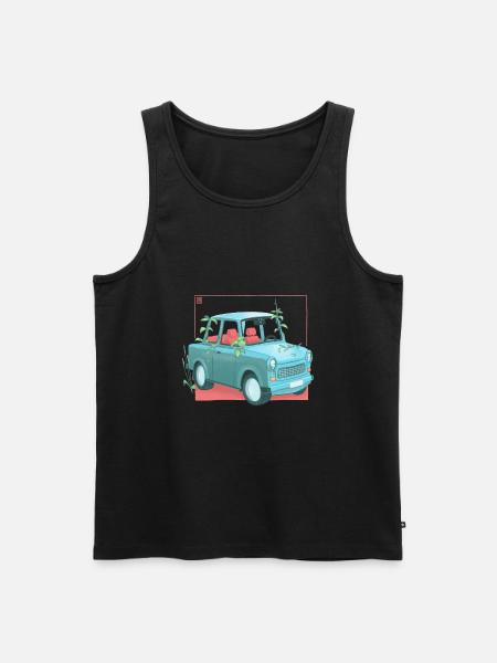 Trabi with plants - Men's Premium Organic Tank Top - black