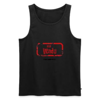 Déjà vendu à une super nana ! - Débardeur bio Premium Homme - noir - Devant - Michal (187cm)