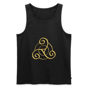 Triskele - Celtic Symbol Design 1 - Men's Premium Organic Tank Top - black - Front - Michal (187cm)