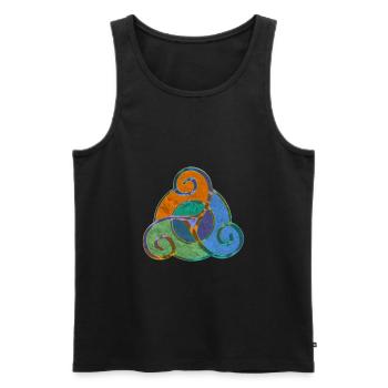 Triskele - Celtic Symbol Design 5 - Men's Premium Organic Tank Top - black - Front - Michal (187cm)