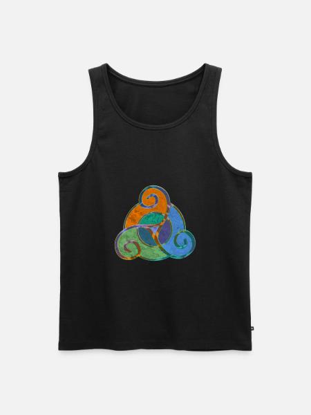 Triskele - Celtic Symbol Design 5 - Men's Premium Organic Tank Top - black