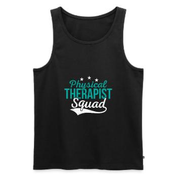 Physical Therapist Squad PT PTA Physiotherapist - Men's Premium Organic Tank Top - black - Front - AI Model Male 178 light (178cm)