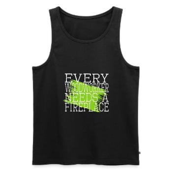 sexy carpenter tshirts chop wood - Männer Premium Bio Tank Top - Schwarz - Vorne - Michal (187cm)