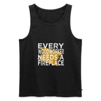 statement gift joke aaron carpenter tshirts tree - Men's Premium Organic Tank Top - black - Front - Michal (187cm)