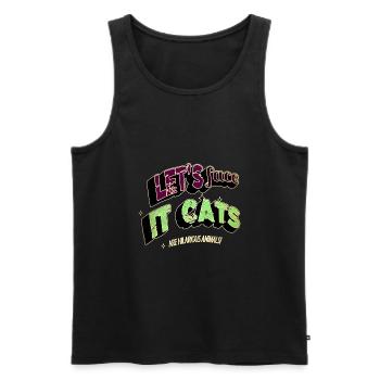 Cat Face Tshirts Birthday Present Pet Lover Happy - Men's Premium Organic Tank Top - black - Front - AI Model Male 178 light (178cm)