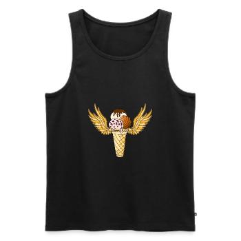 Eis - Männer Premium Bio Tank Top - Schwarz - Vorne - Michal (187cm)