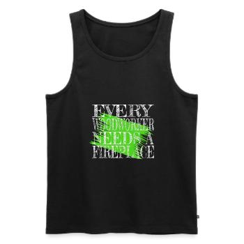 carpenter joke bday woodcutter - Men's Premium Organic Tank Top - black - Front - Michal (187cm)