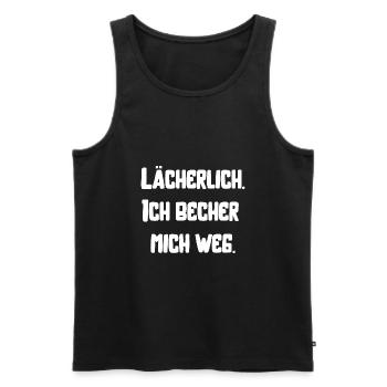 Party feiern Festival bechern saufen Alkohol - Männer Premium Bio Tank Top - Schwarz - Vorne - Michal (187cm)