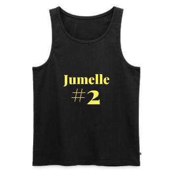 Jumelle Numéro 2 - Débardeur bio Premium Homme - noir - Devant - Michal (187cm)