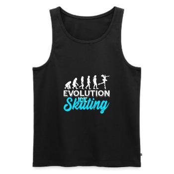 Awesome Vintage Evolution Of Ice Skating - Männer Premium Bio Tank Top - Schwarz - Vorne - AI Model Male 178 light (178cm)