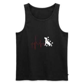 Beagle Heartbeat Lustige Hundehalter Liebhaber - Männer Premium Bio Tank Top - Schwarz - Vorne - AI Model Male 178 light (178cm)