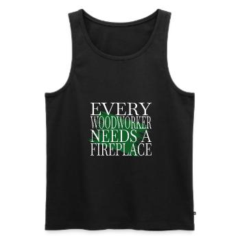 carpenter saw sayings - Men's Premium Organic Tank Top - black - Front - Michal (187cm)