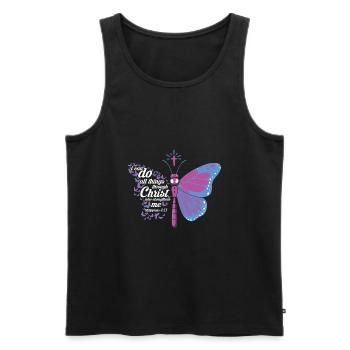 I can do everything through Christ - Men's Premium Organic Tank Top - black - Front - AI Model Male 178 light (178cm)