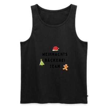 Weihnachtsbäckerei Team - Männer Premium Bio Tank Top - Schwarz - Vorne - Michal (187cm)