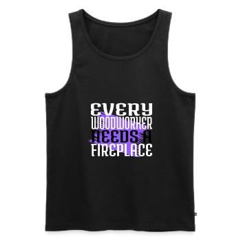 birthday happy sexy carpenter tshirts tree feller - Men's Premium Organic Tank Top - black - Front - Michal (187cm)