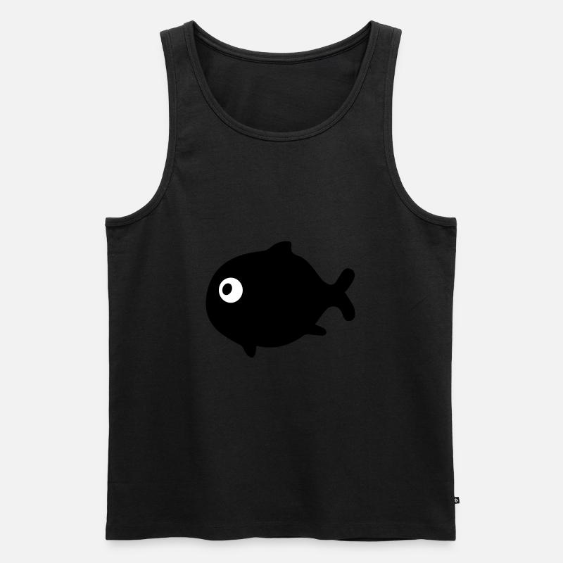 Fisch - Männer Premium Bio Tank Top - Schwarz