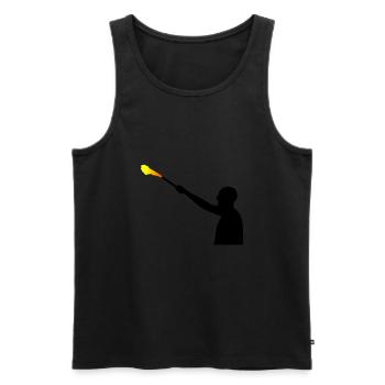 Fan Hooligan - Men's Premium Organic Tank Top - black - Front - AI Model Male 178 light (178cm)
