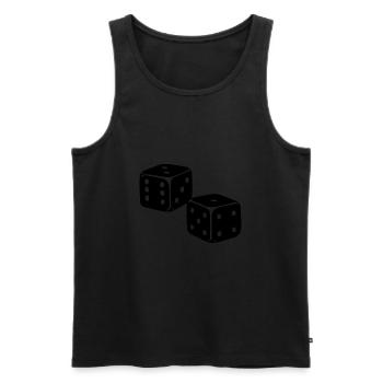 Würfel,spiel,spieler - Männer Premium Bio Tank Top - Schwarz - Vorne - AI Model Male 178 light (178cm)