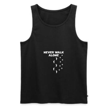 You never walk alone gift dog Gassi go - Men's Premium Organic Tank Top - black - Front - Michal (187cm)