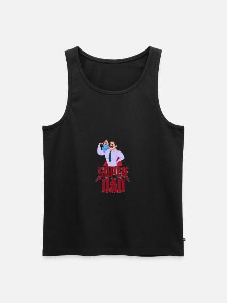 SUPER DAD - Men's Premium Organic Tank Top - black