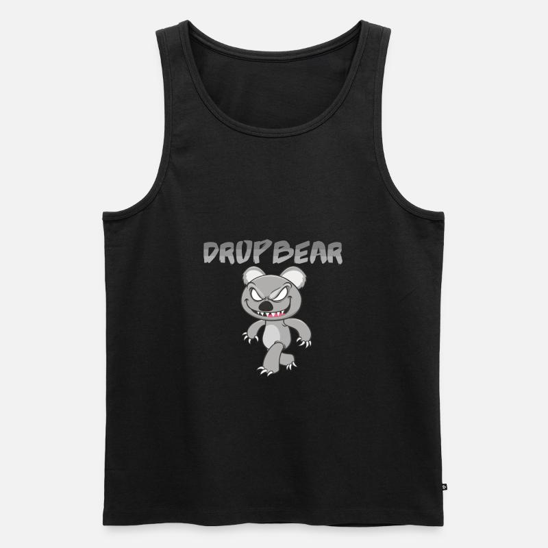 DropBear Drop Bear - Männer Premium Bio Tank Top - Schwarz
