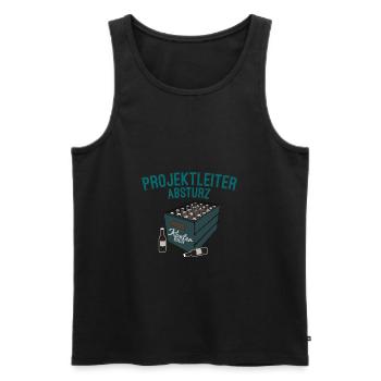Festival - Männer Premium Bio Tank Top - Schwarz - Vorne - Michal (187cm)