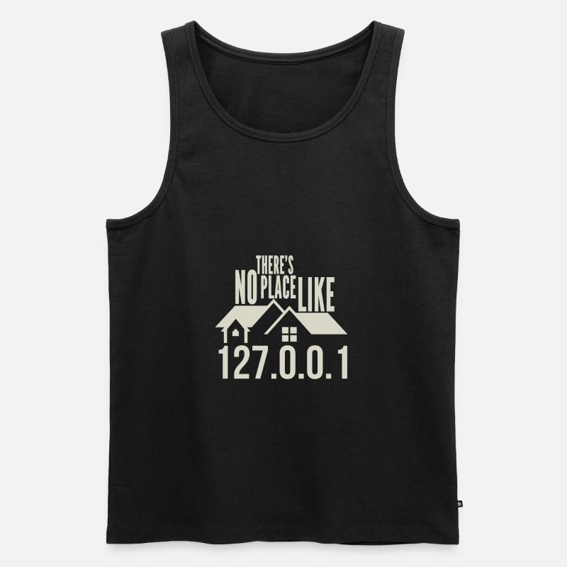 127.0.0.1 Localhost - Männer Premium Bio Tank Top - Schwarz