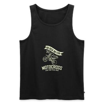 MOTOCROSS - Men's Premium Organic Tank Top - black - Front - Michal (187cm)