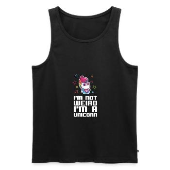 I am a unicorn - Men's Premium Organic Tank Top - black - Front - AI Model Male 178 light (178cm)